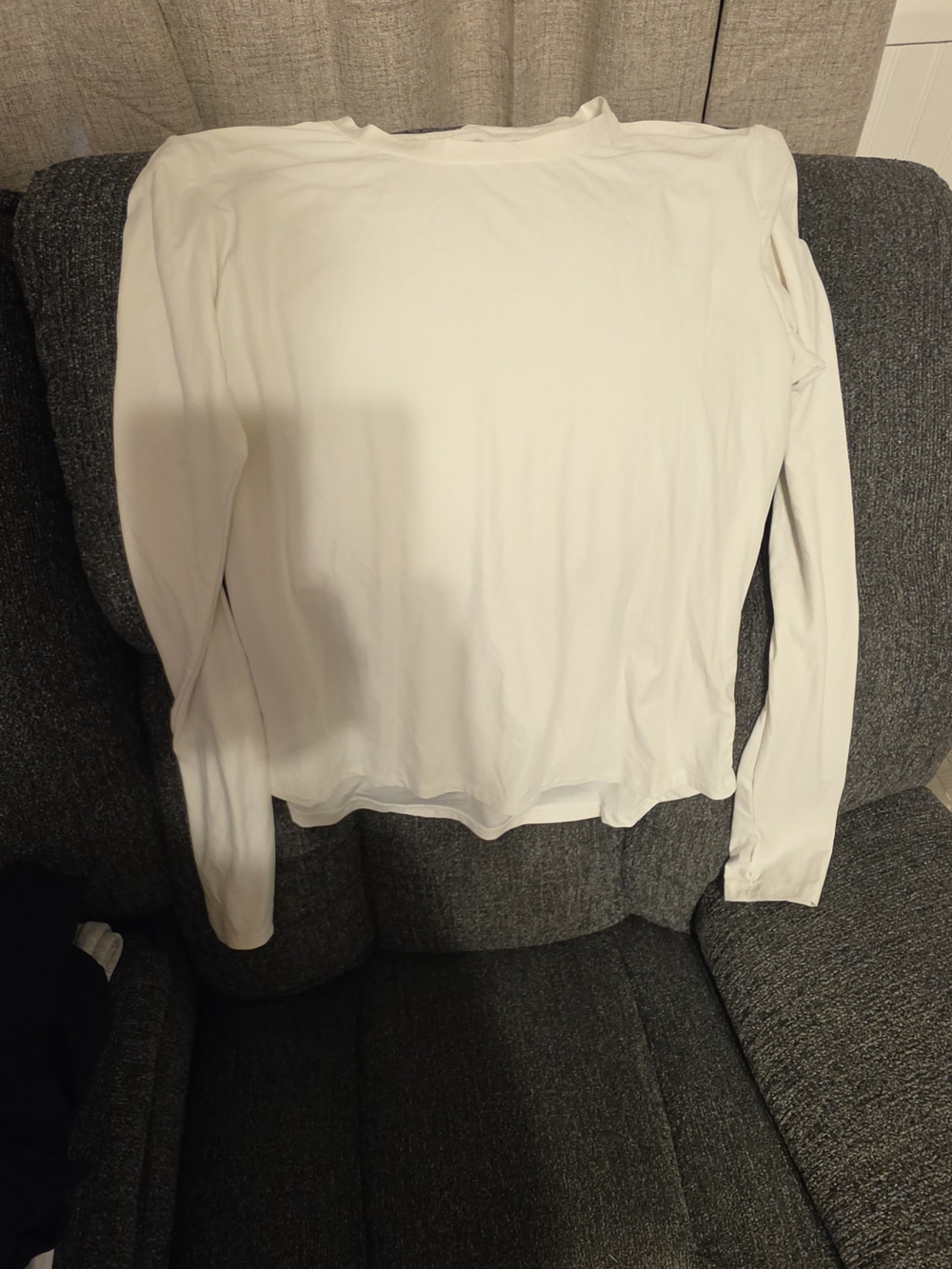 Jockey White Long Sleeve Crewneck Top